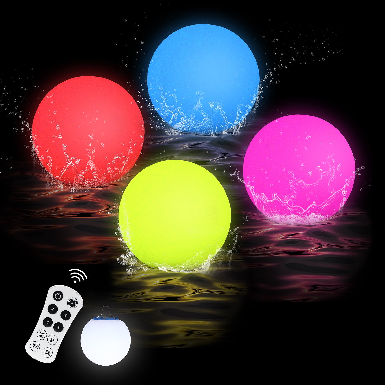 Details about   16 inch Inflatable Waterproof LED Light RGB Color Changing battery Powered Balls 
