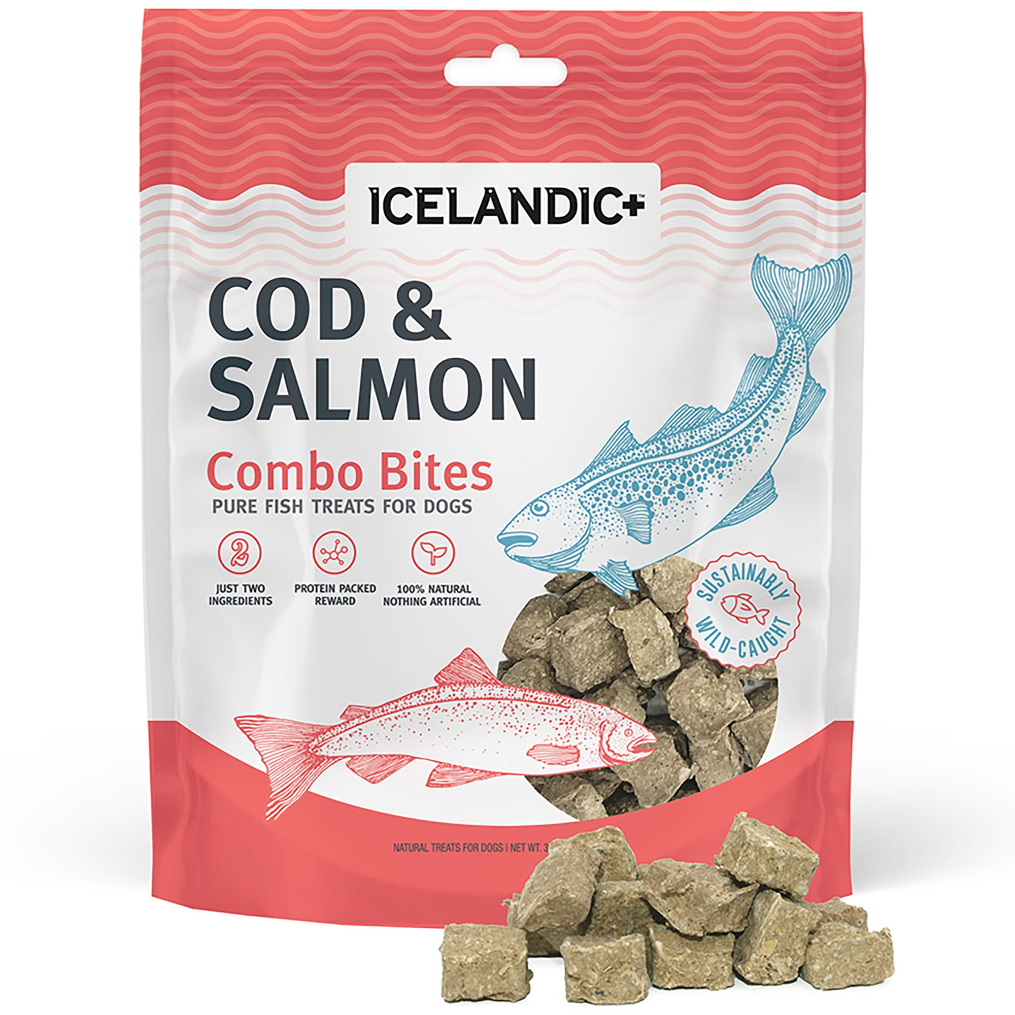 Icelandic+ Cod & Salmon Combo Bites Dog Treat 3.0-oz Bag
