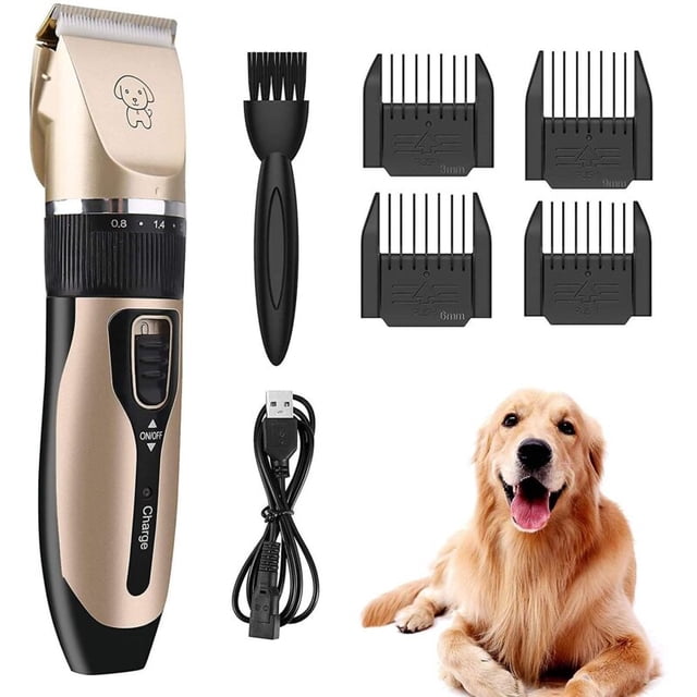 Quiet Dog Clippers, Cat Clippers, Dog Clippers for Long Thick Hair, Animal Hair Clippers, Professional Rechargeable Cordless Electric Clippers for Dogs, Cats, Rabbits