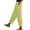 04-Yellow, variant on Ecqkame Womens Plus Size Casual Pants Loose Straight Leg Ankle Pants Elastic Waist Solid Color Lightweight Trousers with Pockets 01-Green XL