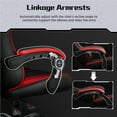 thumbnail image 5 of Yaheetech PU Leather Ergonomic Gaming Chair with Removable Head Pillow, Black/Red, 5 of 7