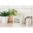 thumbnail image 4 of Home Sweet Home Pastel Green Foliage 5 x 5 Wood Tabletop Sign Plaque, 4 of 4