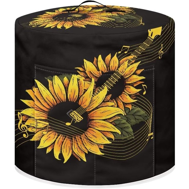 Appliance Cover Dust Cover Also Fit for Rice Cooker,Air Fryer and Crock Pot Compatible with 6 Quart Instant Pot with Top Handle and Accessories Pockets, Sunflowers-8
