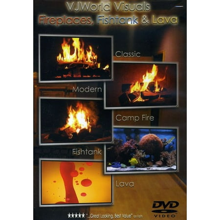 Vjworld Visuals Fireplaces Fishtank And Lava Dvd Walmart Com