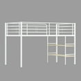 Your Zone Beckett Kids Metal Twin Loft Bed with Open Book Shelf