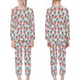 thumbnail image 4 of DISNIMO Strawberries Florida Blue Pajamas for Girls Pj Sets Size 3-4 Pajama Set 2 Pack Long Sleeve Pajamas Kids Fall Pjs Kids Girls Kids Sleepwear Girls Crewneck Pj Set Kids, 4 of 7