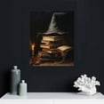 thumbnail image 4 of Nawypu Vintage Dark Academia Halloween Canvas Wall Art Poster Gothic Victorian Witchy Wall Art Creepy Haunted House Abandoned Art Halloween Pictures 16x20in, 4 of 4