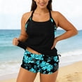 thumbnail image 3 of Tankini Swimsuits for Women Fashion Strappy Top And Pocketed Swim Bottoms Two Piece Swimwear Bathing Suit 2026, 3 of 6