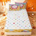 thumbnail image 4 of meiyoeat Sweet Baseball Ice Cream Zipper Full Size Comforter Sets with Fitted Sheet and 2 Pillowcases for Girls, Kawaii Letter K Glove Zipper Bedding Set, Polkadot Reversible, 4 Pieces, 4 of 7
