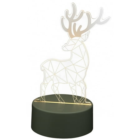 

1pc Creative 3D Lamp Deer Lamp Unique 3D Night Light Desktop Light Ornament