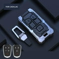 thumbnail image 3 of Key Cover Case, Zinc Alloy Smart Remote Key Fob Case Protector Shell Compatible with Cadillac Escalade CTS SRX XT5 ATS STS CT6 4/5-Buttons 2015-2019, 3 of 8
