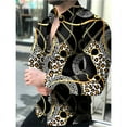 thumbnail image 4 of Chemise Homme Rétro Rue Printemps/été Automne/hiver Mode Imprimé 3D Chemise Homme Manches Longues Bouton Haut, 4 of 5