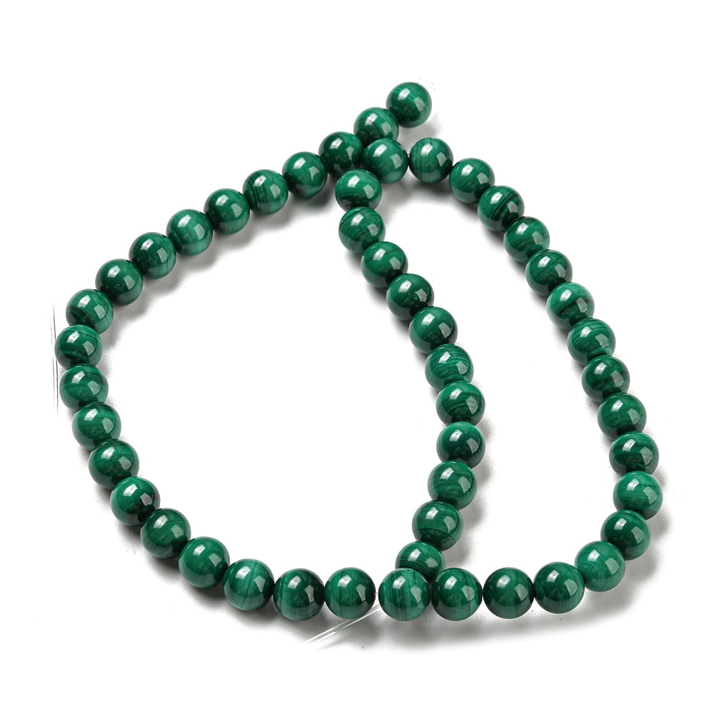 1strand Natural Malachite Beads Strands Round 8mm Hole: 1mm about 50pcs/strand 15.7 inch