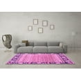thumbnail image 3 of Ahgly Company Indoor Square Oriental Pink Modern Area Rugs, 6' Square, 3 of 4