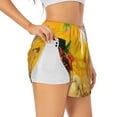thumbnail image 3 of Lsque The Chicken Family Printed Women's Running Shorts with Liner Pockets,Elastic Quick Dry Workout Athletic Gym Yoga Shorts,Womens High Waist Shorts-Medium, 3 of 9