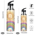 thumbnail image 2 of Yayeee 20oz Insulated Water Bottle Double Wall Stainless Steel with Flip Straw Lid, Beige Rainbow, 2 of 7