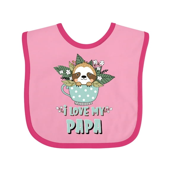 Inktastic Teacup Raccoon I Love My Papa Boys or Girls Baby Bib