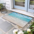 thumbnail image 2 of Summer Beach Doormat Outdoor Entrance 18"x30", Blue Coastal Ocean Seaside Nautical Absorb Moisture Dirt Door Mats, Non-Slip Rubber Backing Floor Mats Indoor, Low-Profile Front Door Rugs, 2 of 9