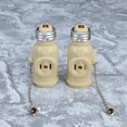 thumbnail image 4 of MasteelfCA 3PCS E26 Lamp Bases Adapter Bakelite Bulb Light Holder Two Outlet Screw Socket with Pull Chain, 4 of 8