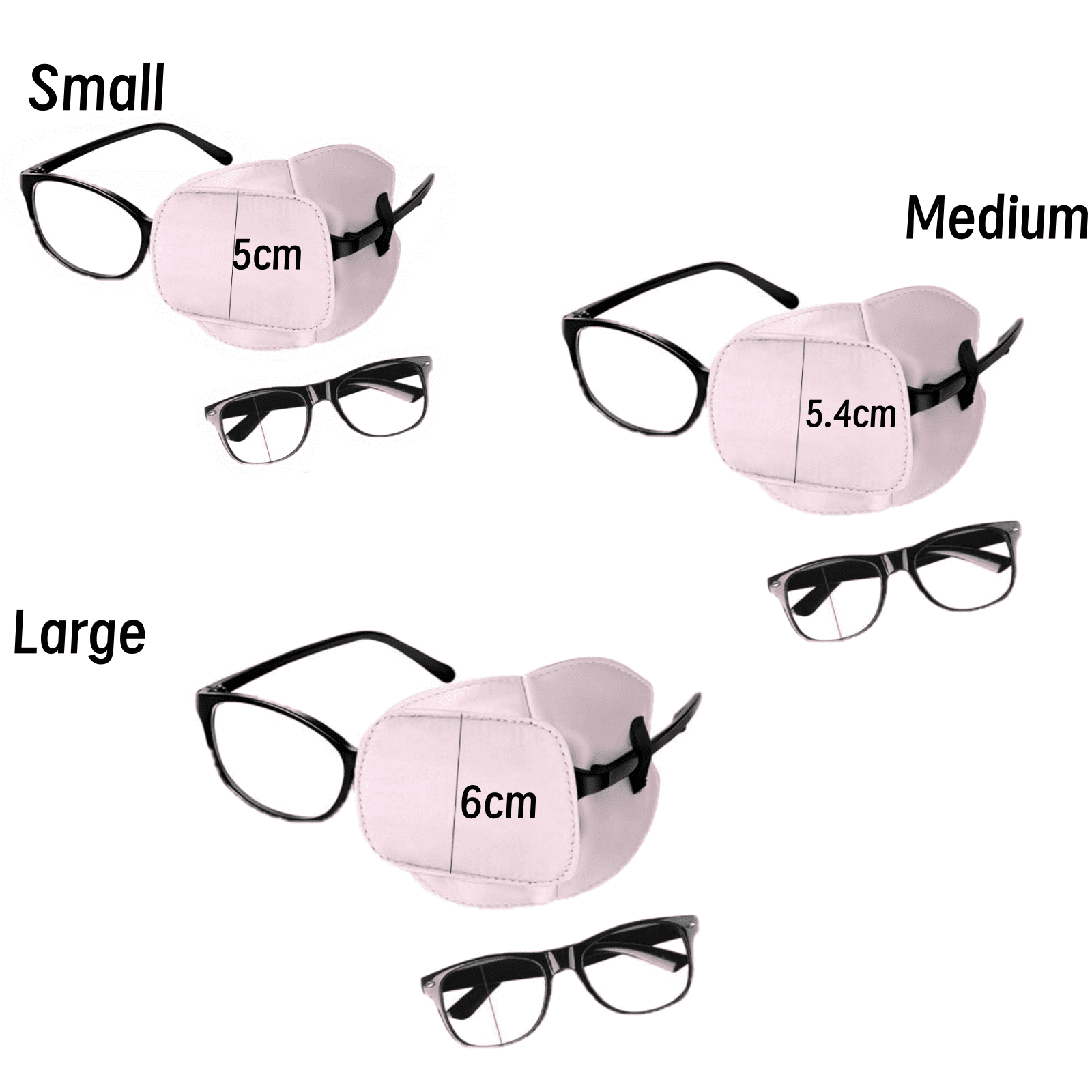 12Pcs Eye Patch for Glasses, Lazy Eye Patch Amblyopia Strabismus Medical Eye Patch Reusable Eyepatch to Cover Left Right Eye for Men Women(Small)