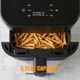 thumbnail image 3 of EDX 3 QT Digital Air Fryer, 800W Compact Countertop Air Fryer with Temperature Control, Black, 3 of 7