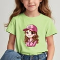 thumbnail image 2 of Cute Shirts forGirls Short Sleeve Cat Graphic Tees Crewneck Cartoon Casual T-Shirt Kids Summer Tops Clothes, 2 of 7