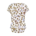 thumbnail image 4 of Tops de Algodón para Mujeres Cuello en V Moda Casual Manga Corta Primavera Verano Top para el Hogar Y Diario, 4 of 6