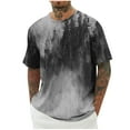 thumbnail image 2 of Runfenguu Mens T-Shirts Graphic Tees Plus Size Topmen Print Round Neck Casual Fashion Short Sleeve Round-Neck Blouses Shirts, 2 of 5