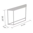thumbnail image 5 of Safdie & Co. Table D'Entrée Console, Table D'Appoint 44po L Marbre avec Métal Doré pour Salon, 5 of 5