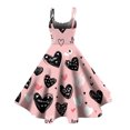 thumbnail image 3 of Valentine's Day Dresses for Women Spring Summer Sleeveless Swing A Line Dress Evening Prom Party Dress Light pink L, 3 of 4