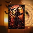 thumbnail image 4 of DFC Witch Witchcraft Crow Stained Acrylic Glass Window Pendant 1pc, 4 of 7