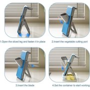 Balea Gray Light Blue Mandoline Slicer - Potato and Vegetable Chopper - 1 Count