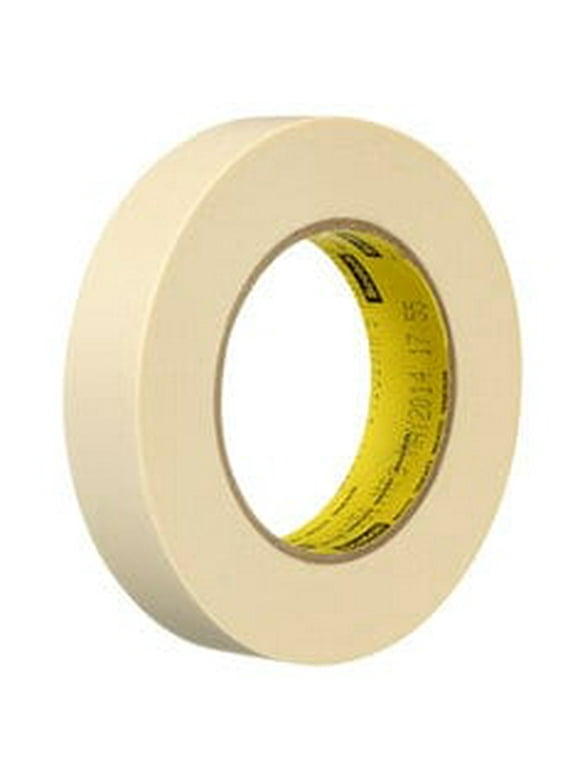 3M Scotch 250 Flatback Masking Tape, 200 Degree F Performance Temperature, 58 lbs/in Tensile Strength, 60 yds Length x 1 Widt
