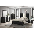 thumbnail image 5 of Queen Size Wooden Platform Bed Frame with LED Light Headboard, Black Finish, for Bedroom, 5 of 7