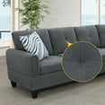 thumbnail image 3 of PonLiving 3 - Piece Upholstered Sectional Right Hand Facing, 3 of 5