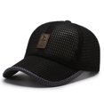 thumbnail image 1 of Béisbol Transpirable para Exteriores Verano Sombrero para El Malla Coreano Sombrero Con Visera Transpirable Versátil (tenga en Cuenta Al Realizar El Pedido Y Agregar El Embalaje La Bolsa) (negro), 1 of 9