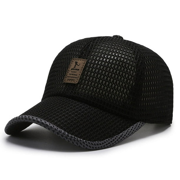 Béisbol Transpirable para Exteriores Verano Sombrero para El Malla Coreano Sombrero Con Visera Transpirable Versátil (tenga en Cuenta Al Realizar El Pedido Y Agregar El Embalaje La Bolsa) (negro)