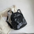 thumbnail image 4 of Bolsa Mochila impermeable con pompón y bolas, mochilas escolares acolchadas para mujer de color sólido (negro) Ehuebsd Para Estrenar, 4 of 9