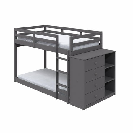 93" Twin/Twin Bunk Bed Gaston with Storage & Reversible Cabinet - Acme Furniture