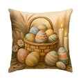 thumbnail image 2 of Uutvery Easter Bunny Print Pillowcase, Machine Washable Polyester Pillow Cover, Fade Resistant Indoor Outdoor Decor, Holiday Home Decor For Sofa Bed Chair, 2 of 7