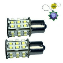 HQRP 2 pack BA15s Bayonet Base 30 LEDs SMD LED Bulb Natural White for #93 1141 1156 1073 1093 1129 Replacement