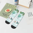 thumbnail image 7 of Rateoe Animals Riding Across The Sky Pattern Quarter Crew Socks,Toe Seamed Ankle Socks,Cotton Cushioned Breathable Athletic Crew Sports Socks, 7 of 7