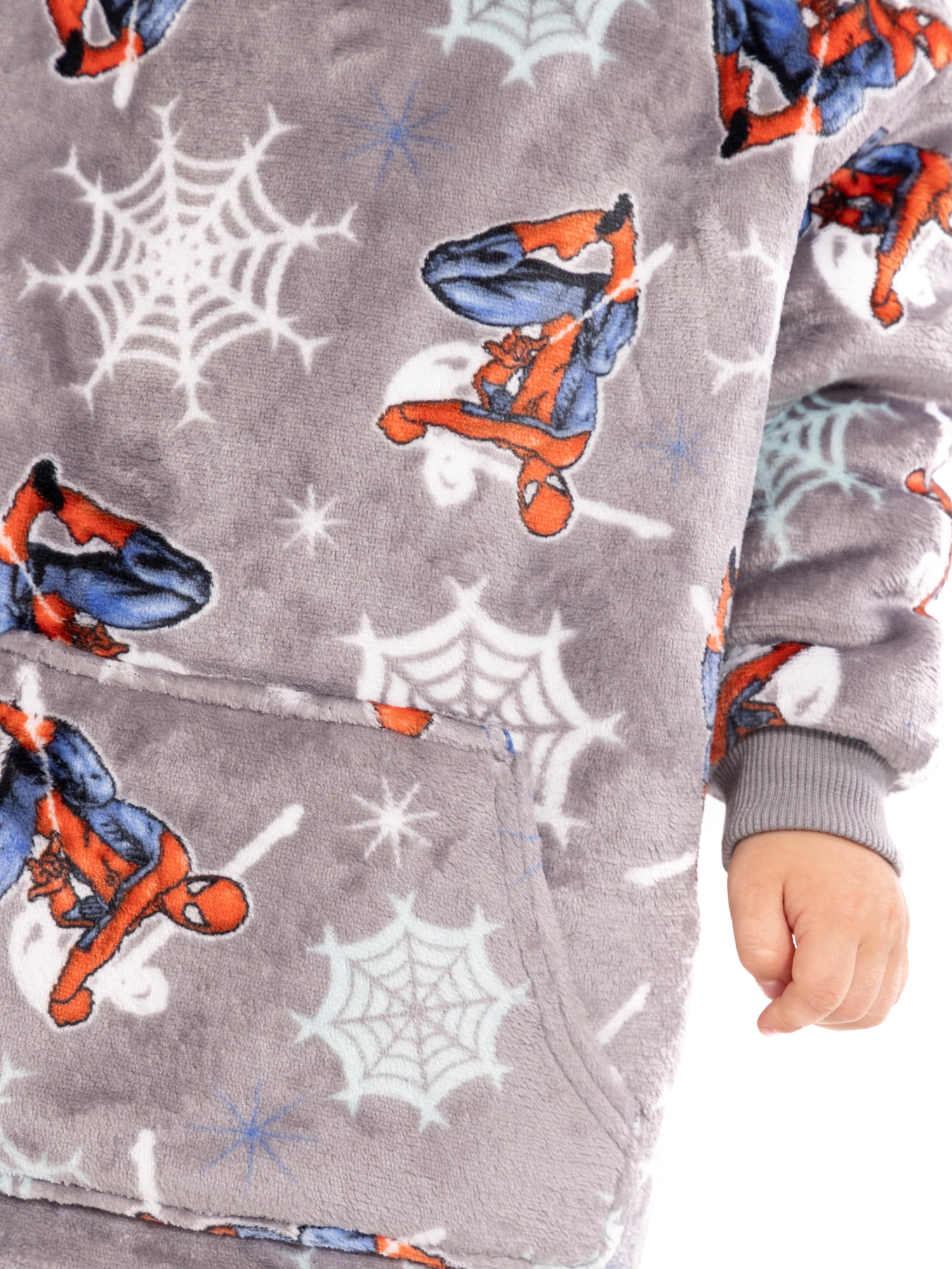 Spider-Man Toddler Boys Cozy Hoodie with Faux Shearling Lining, Sizes 12M-5T