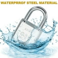 thumbnail image 4 of Keyed Padlock 40mm (1-9/16") Keyed Different Lock Stainless Steel Pin Tumbler PadLock Long Shackle with Key 2Pcs, 4 of 7