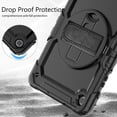 thumbnail image 7 of Case for Samsung Galaxy Tab S6 Lite 10.4 Inch 2024/2022/2020 with Screen Protector, 360 Degree Rotating Kickstand Hand Strap Heavy Duty Shockproof Cover with Shoulder Strap, Black, 7 of 7