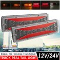 thumbnail image 1 of Gwong Autos 2pcs Tail Light UV Resistente a la aplicación Amplio accesorio 12V / 24V Lámpara trasera del coche LED dinámico para el tractor Gwong 24018843, 1 of 6