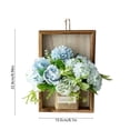 thumbnail image 3 of Votnto Artificial Hanging Peony Hydrangea Flowers with Wooden Frame, Faux Pothos Hanging Plants for Living Room Bedroom Office Home Decor, 3 of 6