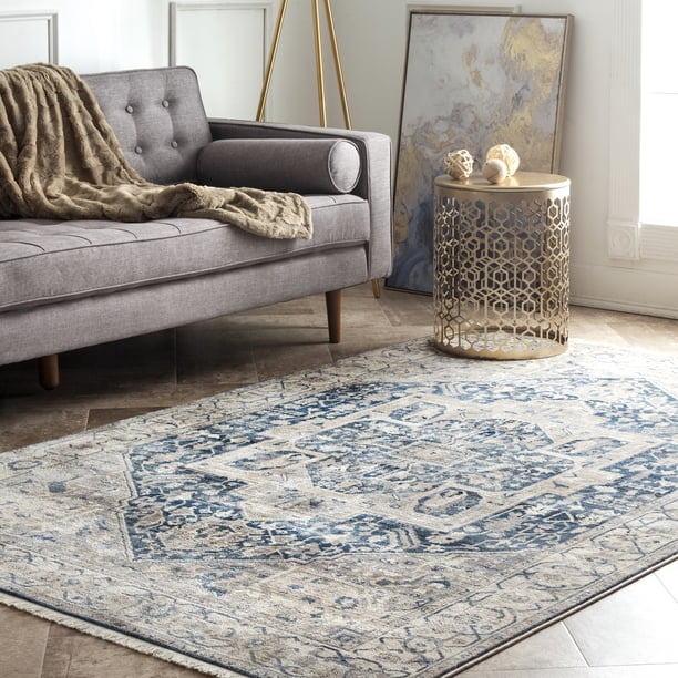 nuLOOM Ethel Medallion Fringe Area Rug or Runner