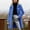 Dark Blue#1, variant on Plus Size Women's Wool Blend Lapel Coat Long Sleeve Slim Fit Mid Length Outerwear | Tailored Single Breasted Jacket for Office, Dinner Dates– Elegant Winter Layer Over Dresses