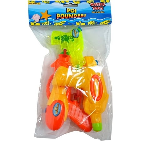 Poipounders Water Pistol Assortment, 3 Pack